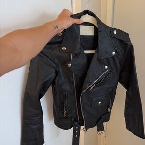 Mossimo Supply Co. Black Leather Biker Jacket